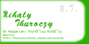 mihaly thuroczy business card